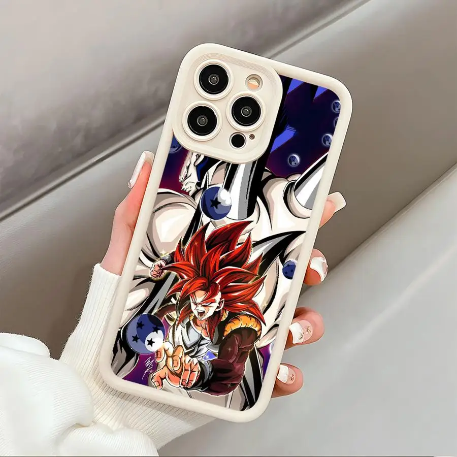 Custodia per iPhone 17 Air XS Max XR 15 16 14 Plus 13 12 11 Pro Max 16e Soft Shell Goku D-Dragon Balls