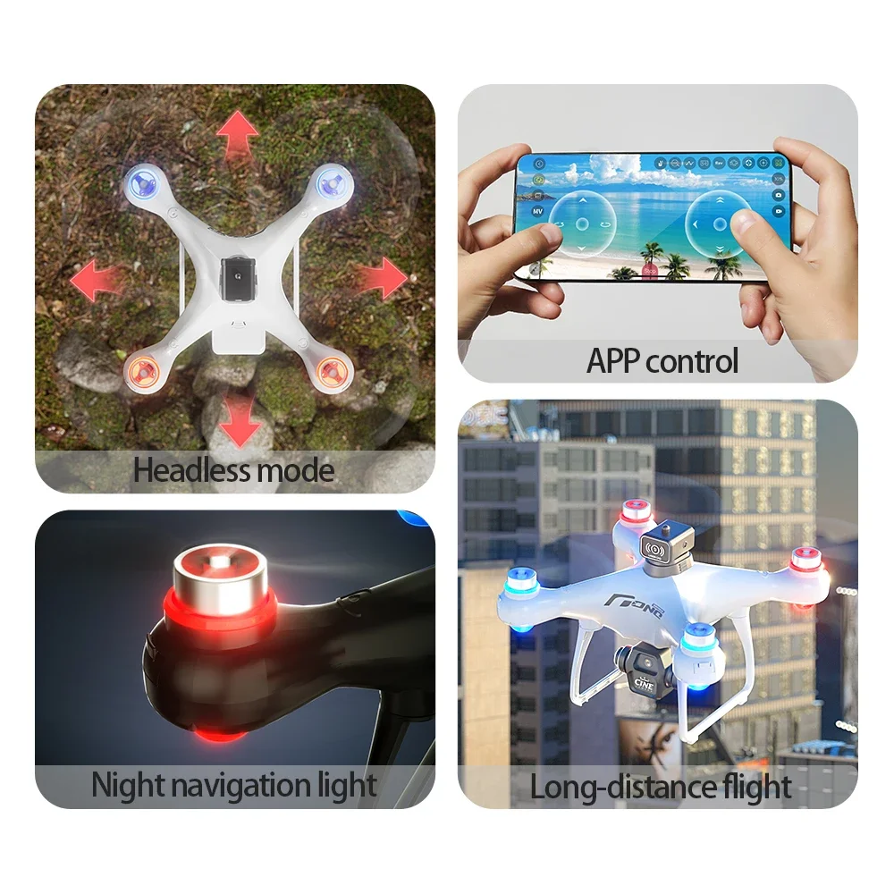 Drone Mini E55 com Câmera Dupla 8K HD