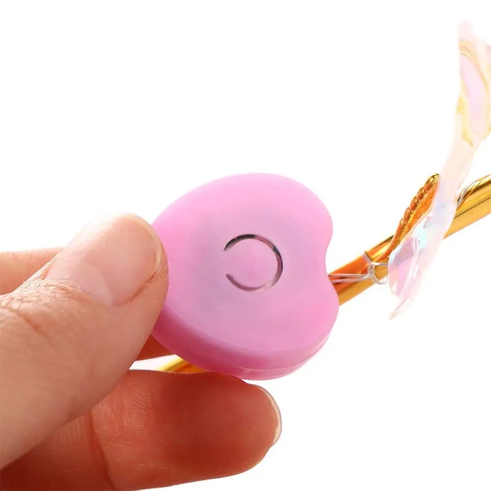 الذهب الإبداعي للأبد الحب احباط مطلي هدية عيد الحب زهرة اصطناعية محاكاة الورد الاصطناعي