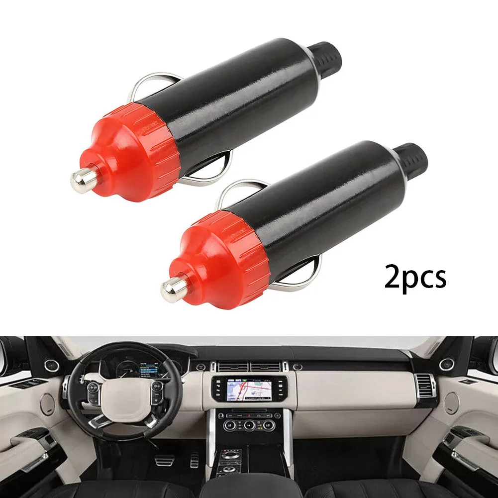 2pcs Car Cigarette Lighter Connector DC 12V 24V Waterproof Male Auto Cigarette Lighter Socket Plug Connector Internal Parts