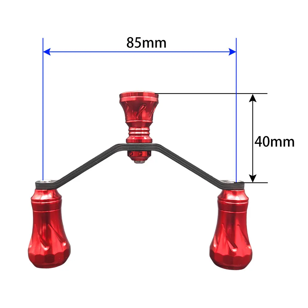 Fishing Reel Carbon Fiber Handle Double Handle with Metal Knobs for DAIWA/SHIMANO/KASTKING Spinning Reels Power Handle