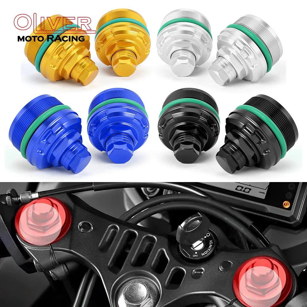 YZF R15 V3.0 Front Shock Absorber Screw Preload Adjusters Bolts Fork Cover Cap For Yamaha YZF-R15 V3 2017-20, MT-15 XSR155 19-24