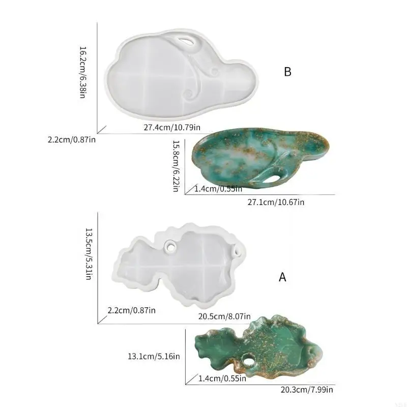 N2UE صينية تخزين قالب من السيليكون لتقوم بها بنفسك كريستال غير النظامية قالب صينية قوالب راتنجات الايبوكسي الجص الاسمنت ملموسة #6
