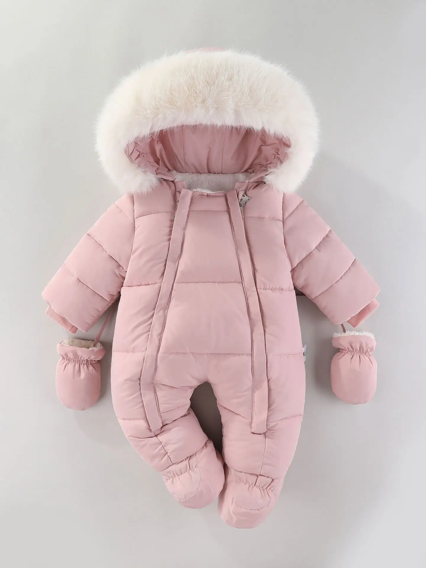 2025 New Baby Winter Rer Thiened Fce Children's Outdoor Clothes Cotton Jaet Baby Carrier Coat Hooded Long Sve