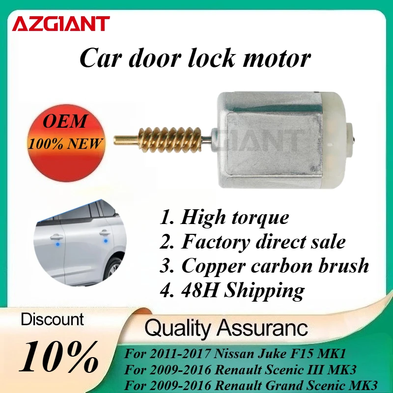 

AZGIANT Car door lock actuator motor for 2011-2017 Nissan Juke F15 MK1/2009-2016 Renault Scenic III MK3 New high quality parts