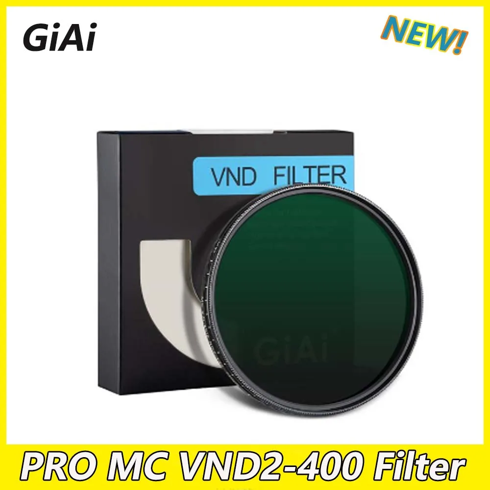 GiAi PRO MC ND2-ND400 Nano Coating Variable ND Filter 1-9 stops light reduction37mm-82mm  49mm 52mm 67mm 72mm 77mm 82mm 86mm