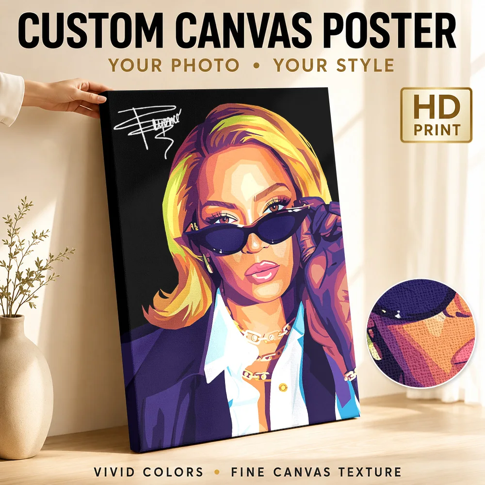 Beyonce Canvas Print Poster Customized Retro Music Wall Paintings Decoration for Studio Bedroom Collectible Ready to Hang Gift