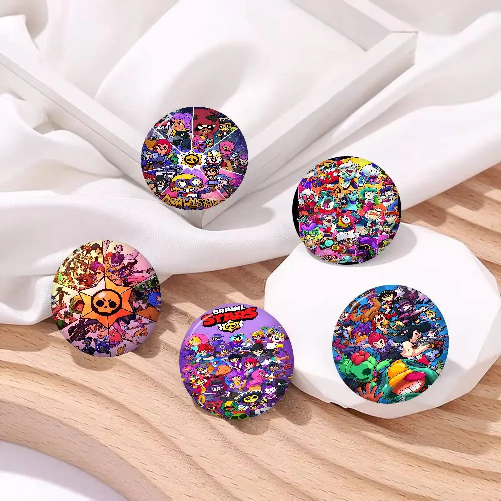 Pin de metal personalizado de anime Game B-rawl Game S-Stars, broche retro de personaje de anime, insignia de dibujos animados para cuello, regalo de joyería para fans