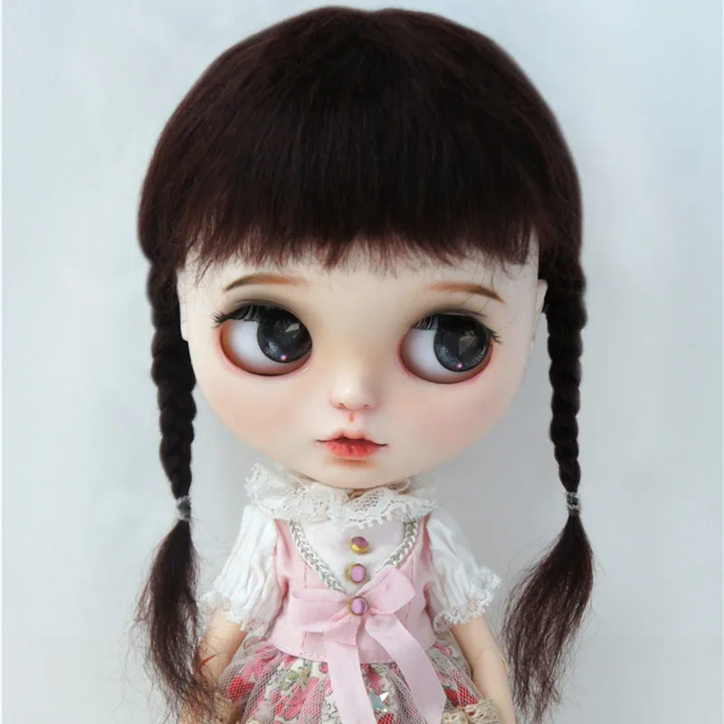 Jusuns Doll Wig JD018 BJD Hair Qbaby Blythes Mohair Pretty Anna Double Braid Country Girl Wig Doll Accessories