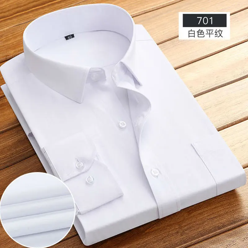 New men\'s long sleeve shirt Spring and autumn high quality cotton with pocket wear formal business casual breathable stripes