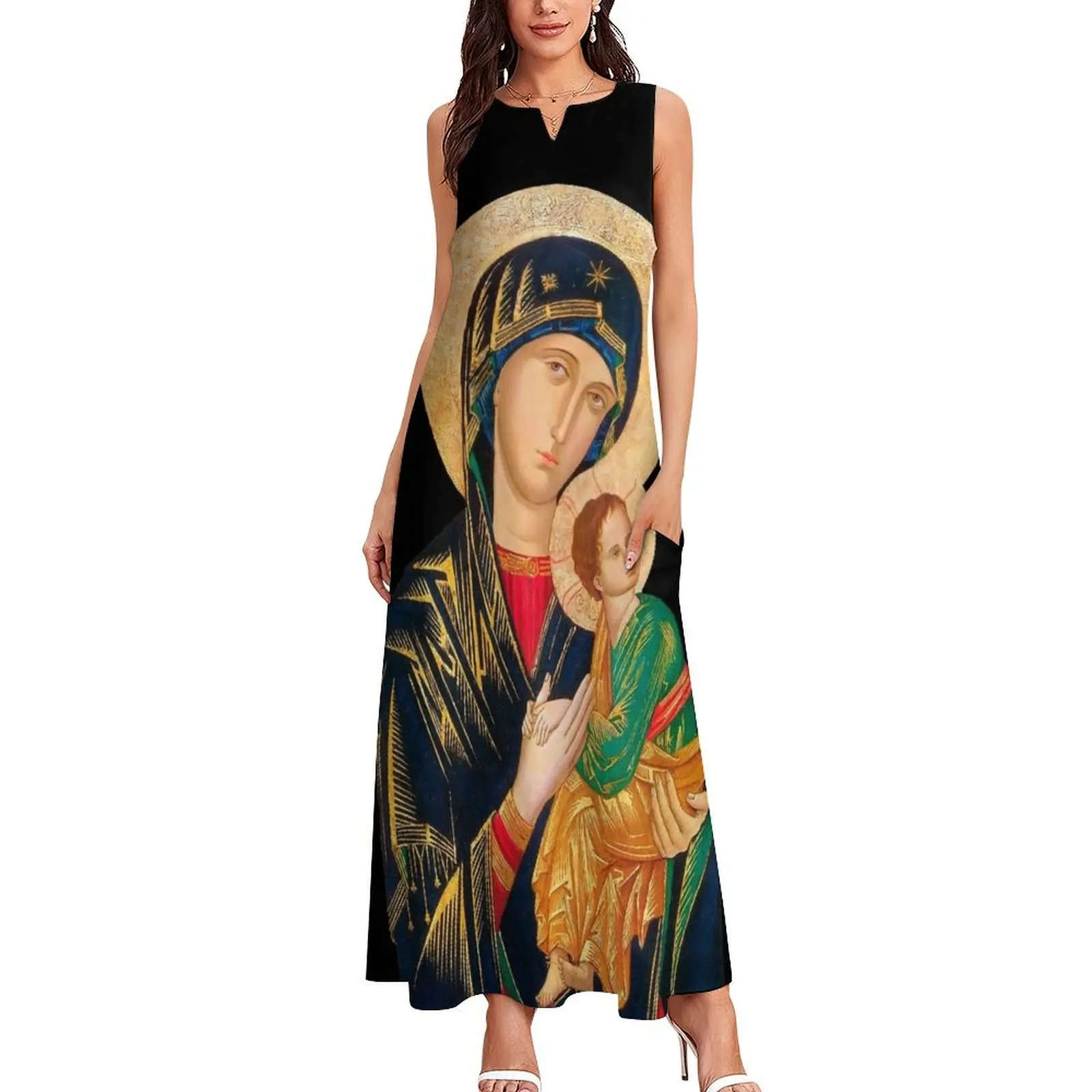 Our Lady of Perpetual Help (transparent background design) Long Dress summer dresses women 2024 Elegant gown cute dress