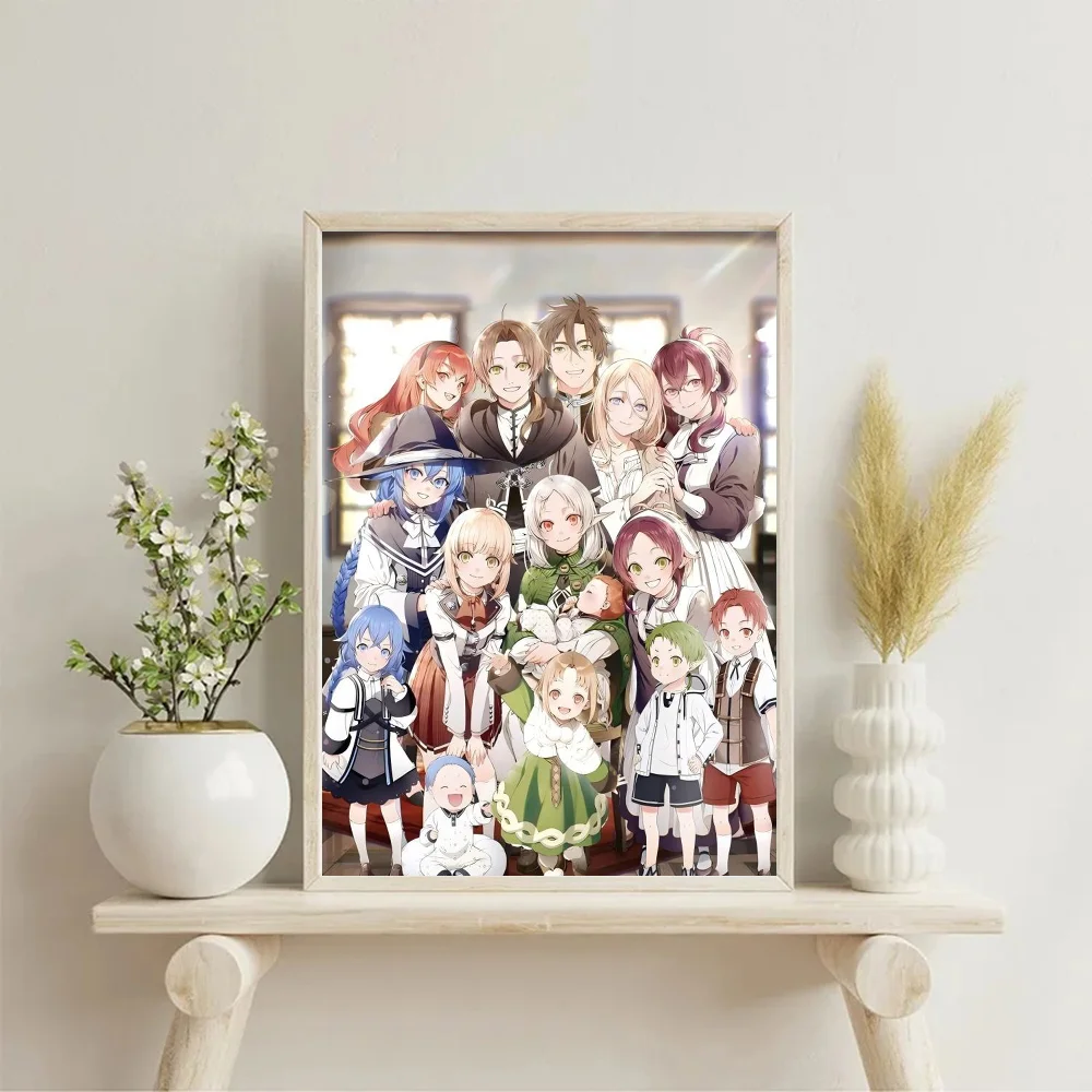 1 قطعة Mushoku Tensei ملصق فني ذاتي اللصق مقاوم للماء ورقة ملصق مقهى بار غرفة جدار ديكور