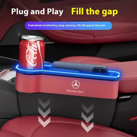 메르세데스-벤츠 A B C E S V R 클래스 AMG GLB GLC GLE SLC SLK SL ML Vito Viano 스프린터 파일럿 카시트 보관 케이스 시트 갭 박스