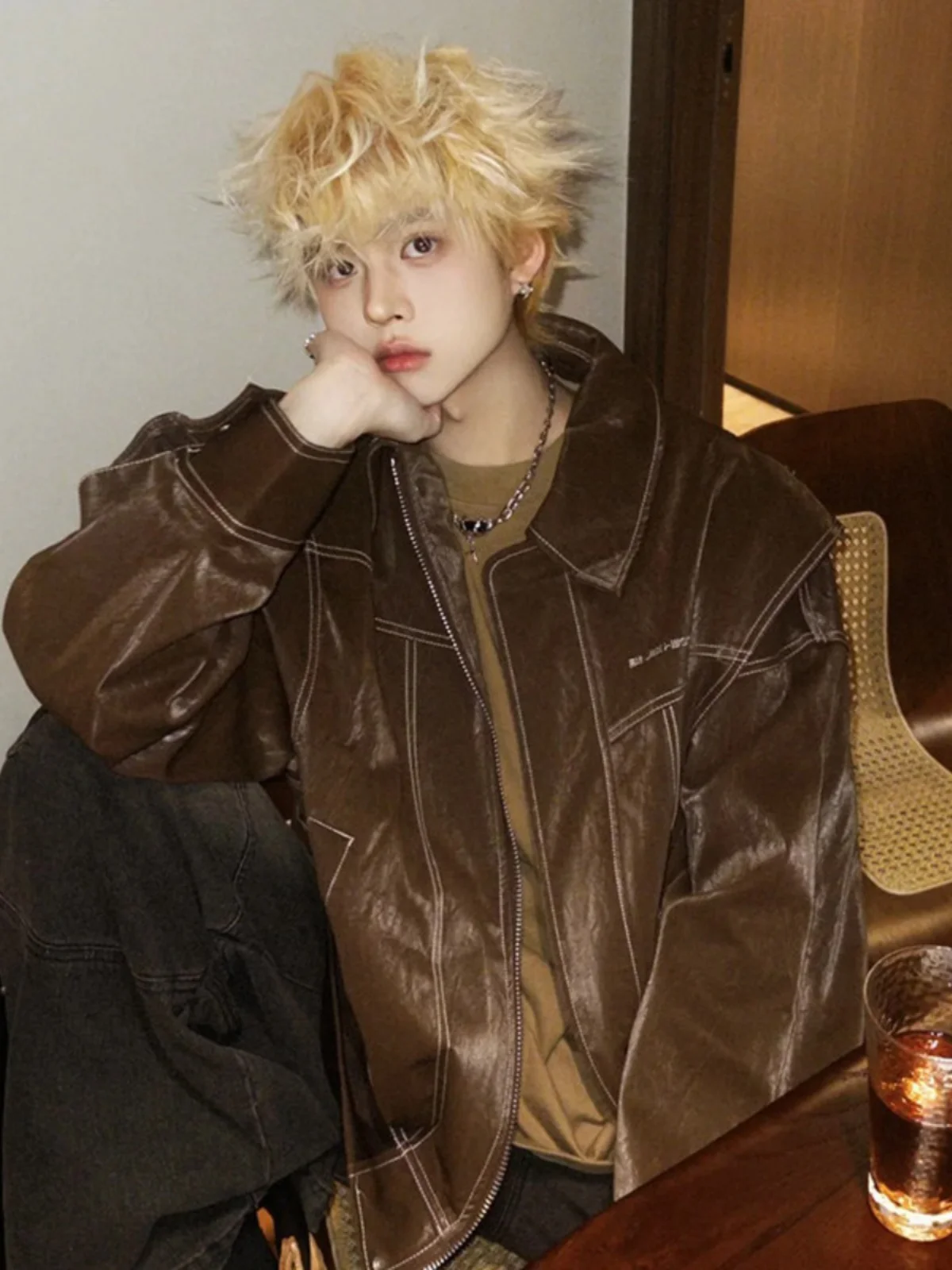 Brown Men's Leather… - image