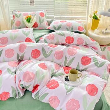 New 1 Pcs Ultra Soft Print Duvet Cover Comfortable Durable Quilt Covers Skin-Friendly Breathable Single Double Comforter Cover