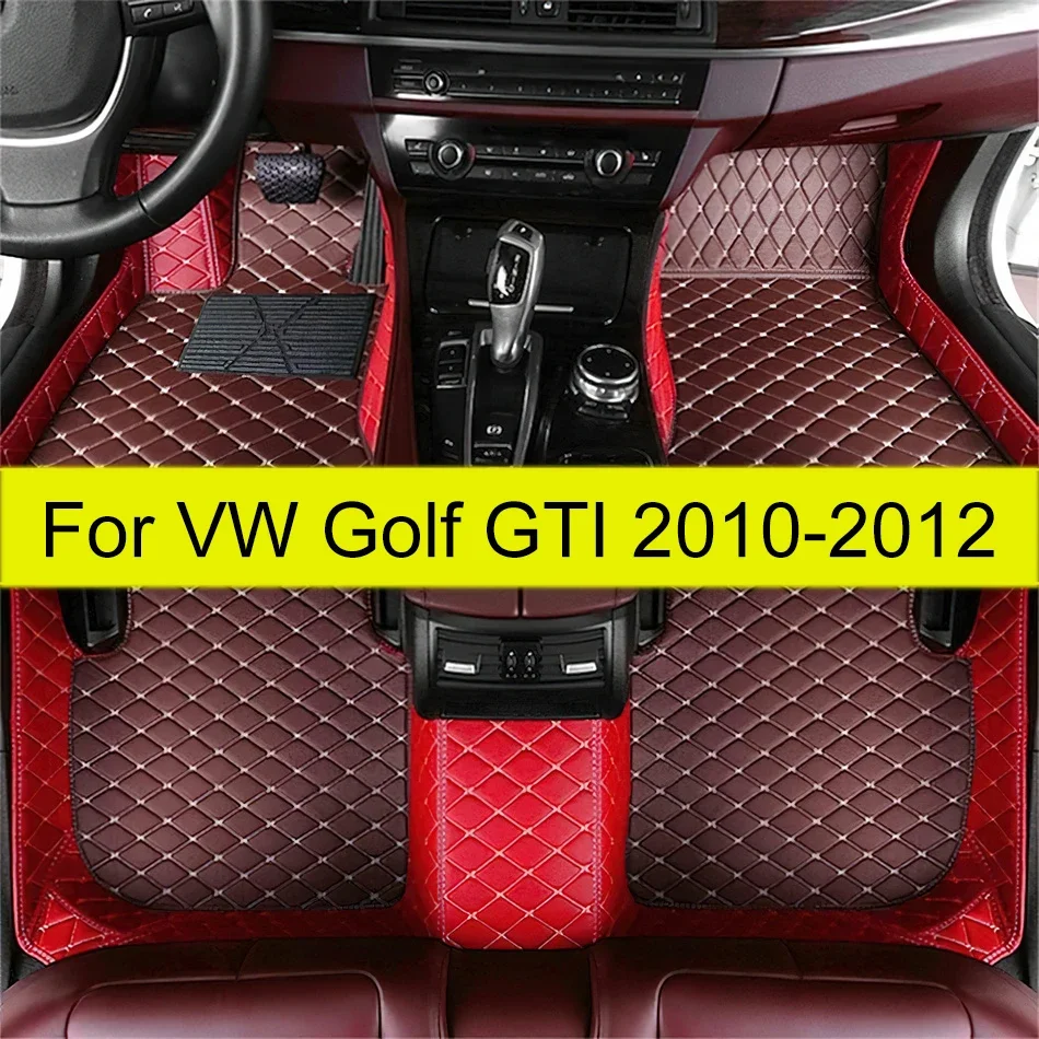 

Автомобильные коврики для VW Volkswagen Golf GTI 2010 2011 2012, пользовательские автомобильные подушечки для ног, автомобильный ковер, аксессуары для интерьера