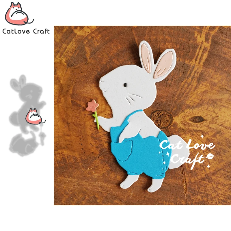 Catlove Overalls Rabbit Animal Metal Cutting Dies Scrapbooking Stencil Die Cut Card Making DIY Craft Embossing New Dies For 2022
