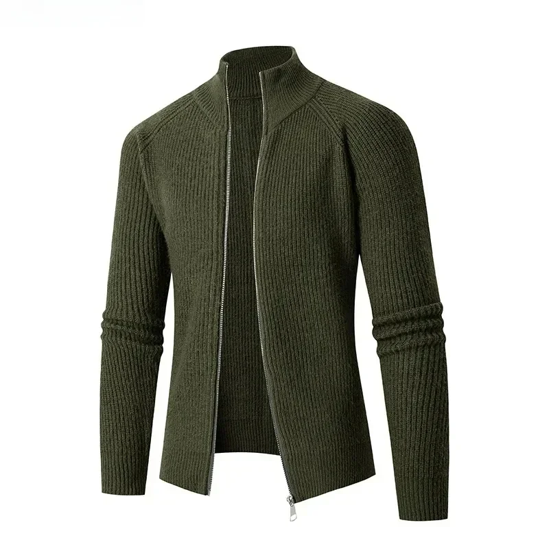 New Men's Knitted Cardigan Solid Color Casual Tight Knitted Jacket High Quality Japanese Men's Sweater Cardigan Couple Cardigan