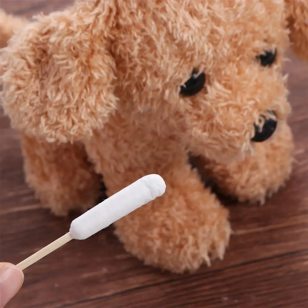 

50pcs 15cm Pet Cotton Swabs Disposable Dirt Removal Cotton Swabs Dog Cotton Buds Single-head Dog Wash Ear Stick Cleaning
