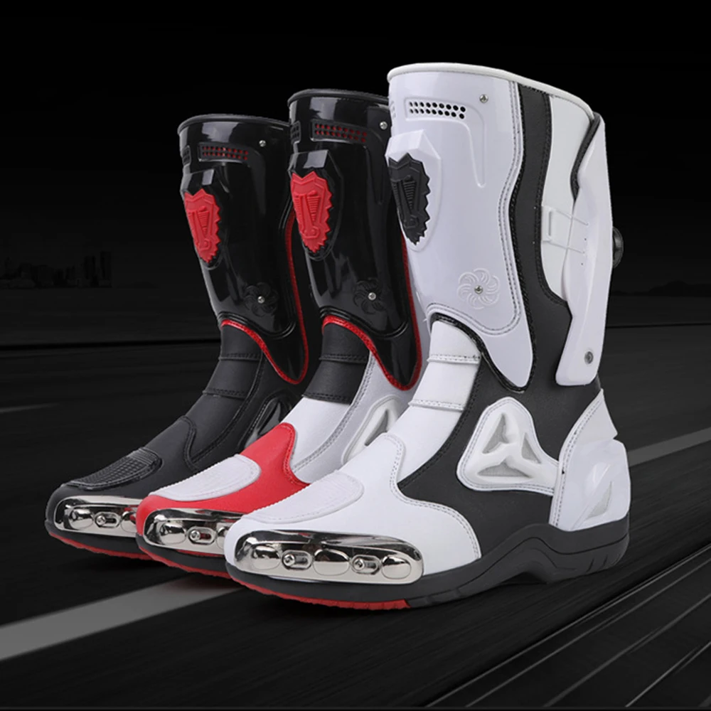 Knight shoes Breathable Motorcycle Boots Men Crashproof Boots For Motorcyclist Man Fall Prevention Motorboats Non-slip