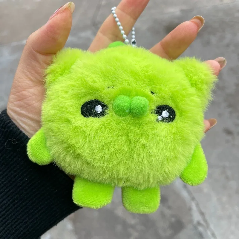 Kawaii Alien Cat Plush Keychain Cute Soft Plushie Doll Stuffed Animal Pendant Home Decor Couple Gift Backpack Pendant for Women