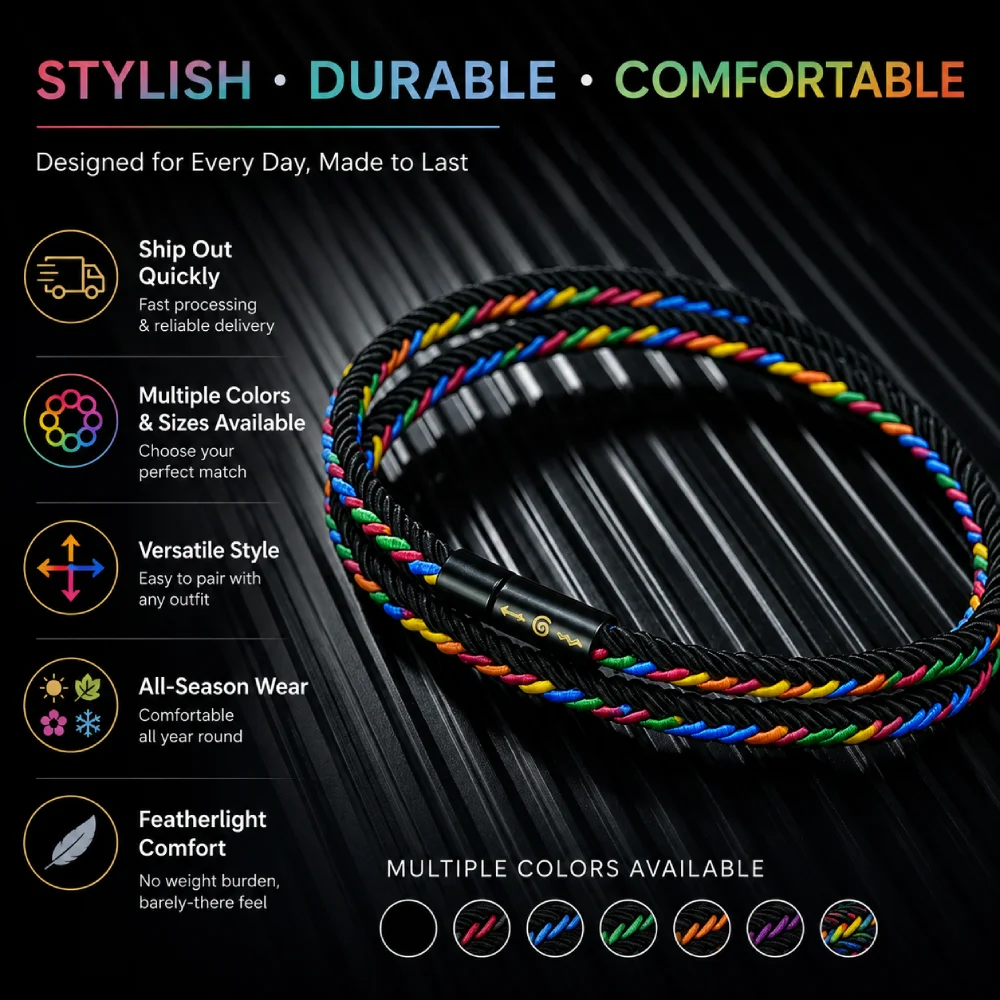 Outdoor Survival Braided Wristband Men Multi Colors Available Double Strand Stackable Braclet Lightweight Team Building Souvenir