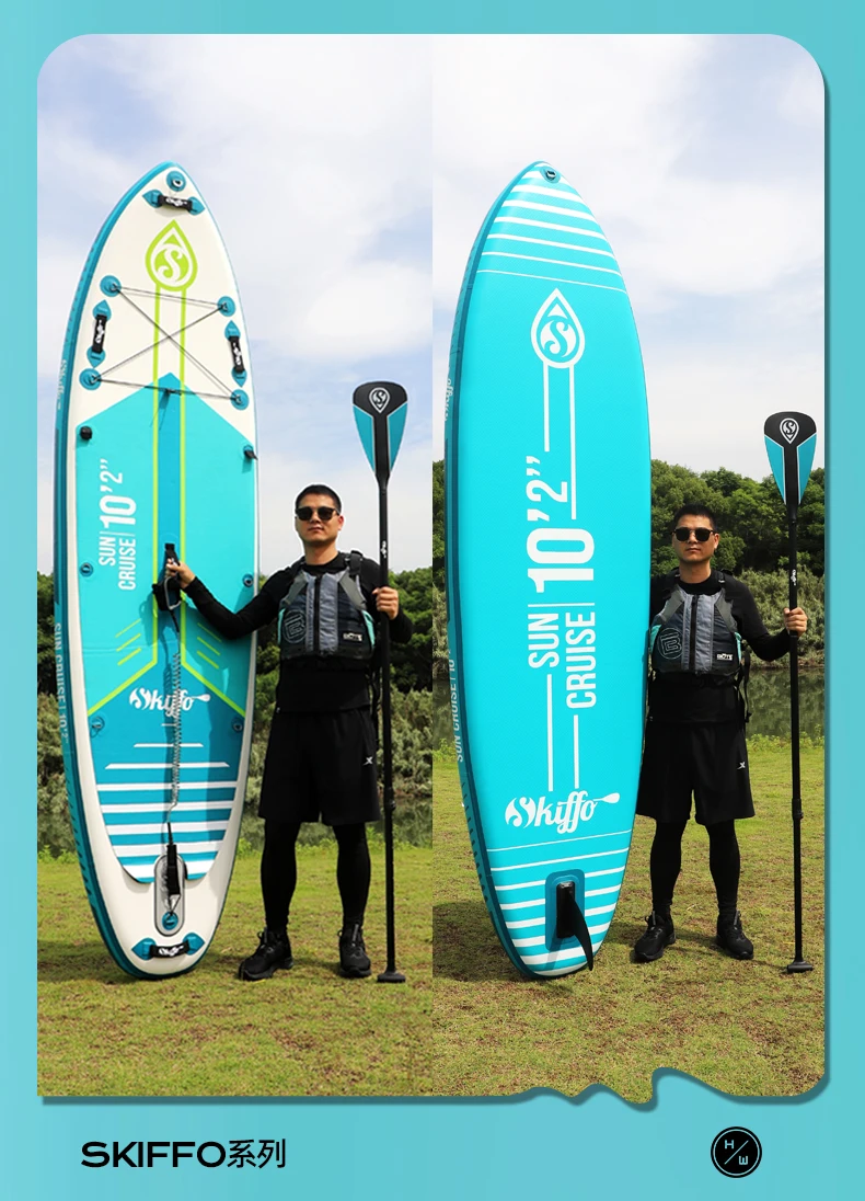 Inflatable paddleboards, water surfing boards two person adult  standing water skiing boards, sea