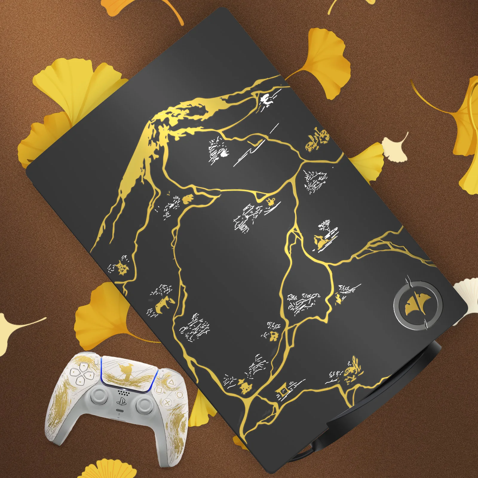 لوحة حماية شبح بديلة لوحدة التحكم متوافقة مع إصدار قرص PS5 ولوحة جانبية ولوحة خلفية Yotei Shell لقرص PS5 #4