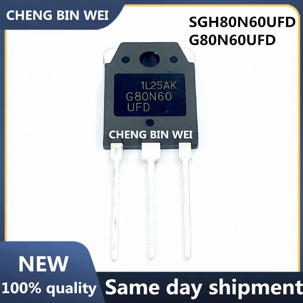 5PCS SGH80N60UFD G80N60 G80N60UFD 80N60 80A 600V TO-3P Ultrafast IGBT new original