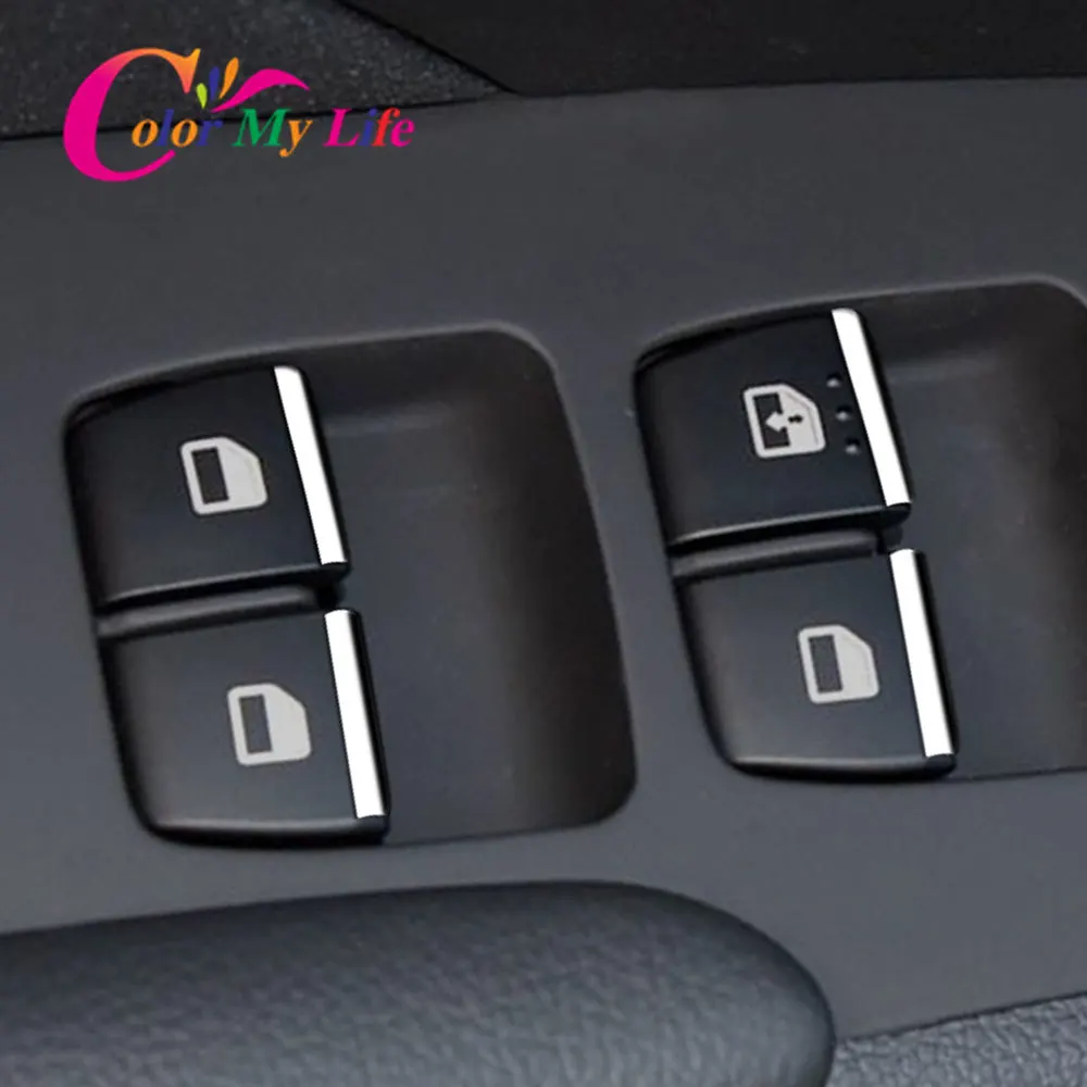 7Pcs/Set ABS Chrome Window Lifter Switch Button Cover Trim for Hyundai Accent Solaris 2016 - 2020 Accessories