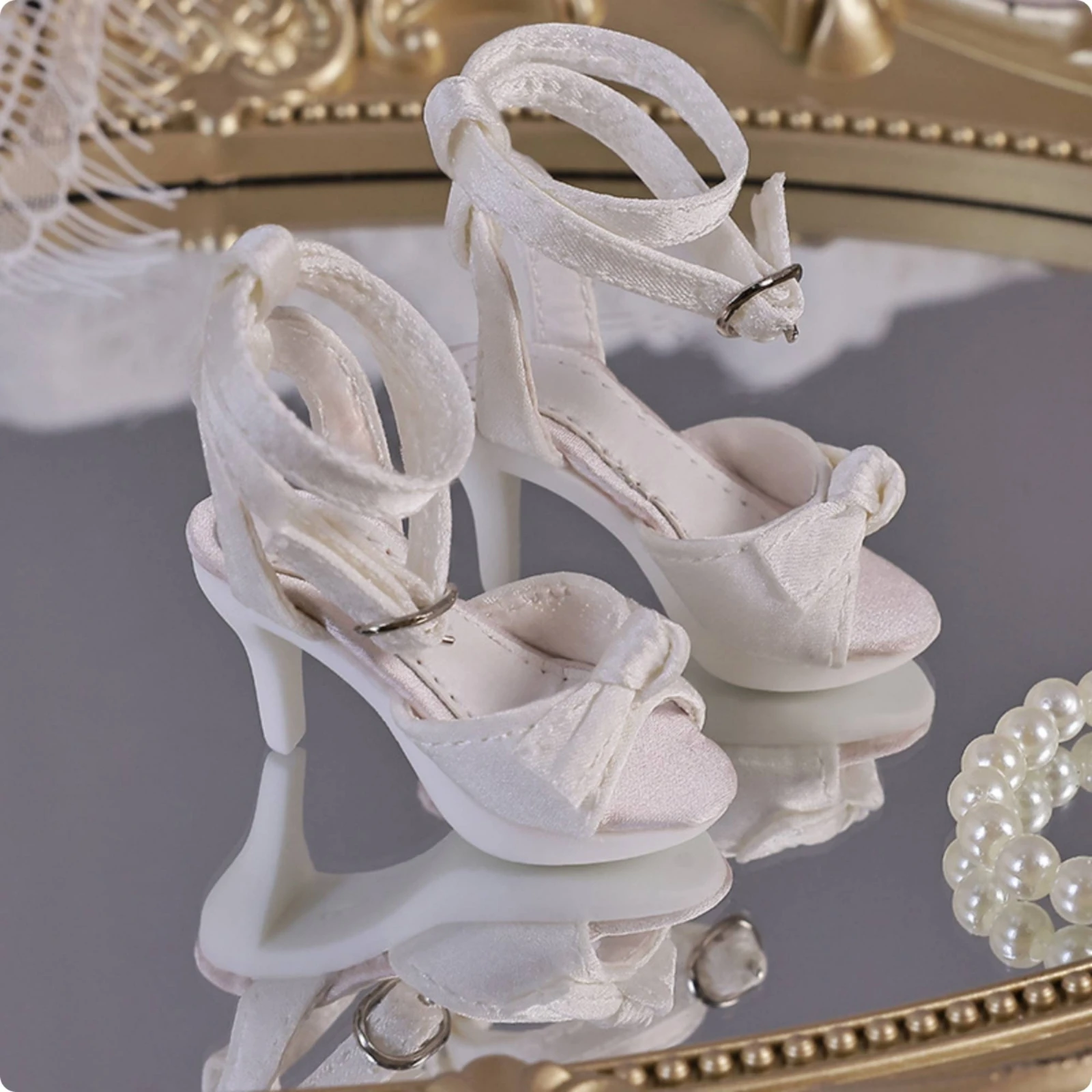 1/4 BJD Doll High Heels Classic Design SD Doll Shoes Pointed Toe High Heels Pu Leather Satin Look