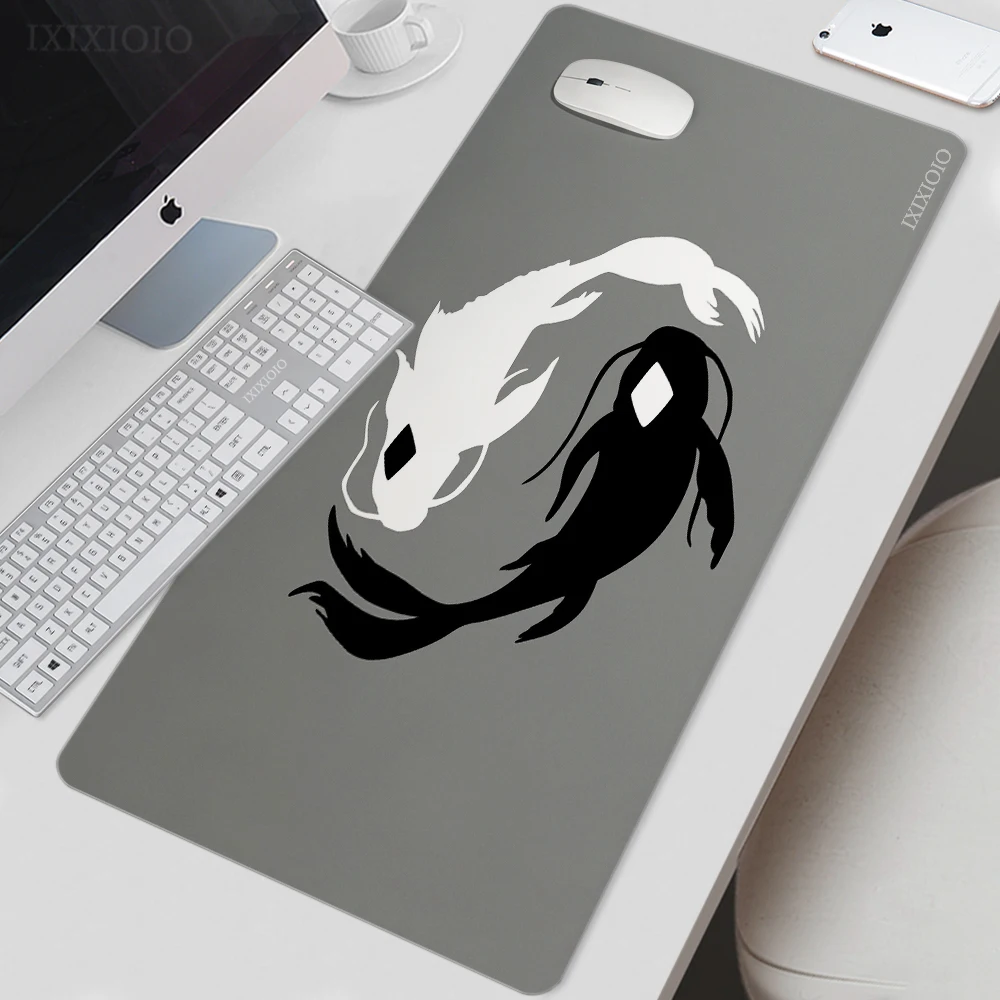 

Mouse Pad Gamer China Gossip Art Fish XL Home Computer Large Mousepad XXL Desk Mats Non-Slip Natural Rubber Soft Mice Pad