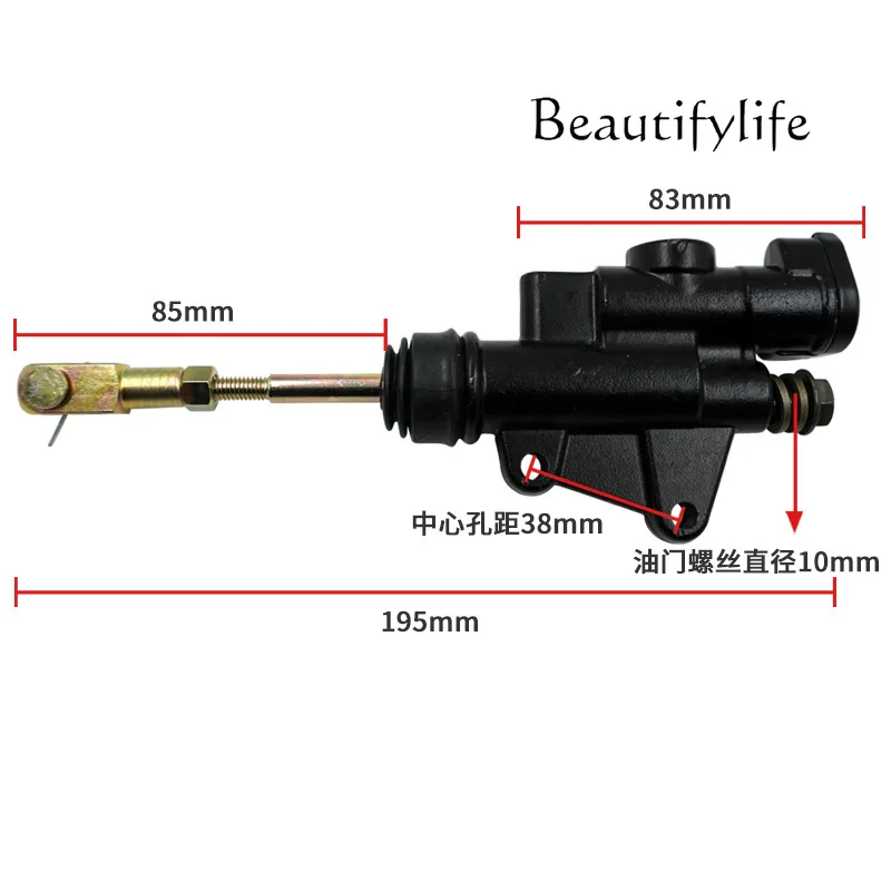 YJ Motorcycle Rear Brake Master Cylinder One Word Pump For CQR ATV Dirt Bike Hydraulic Disc Brake Modification
