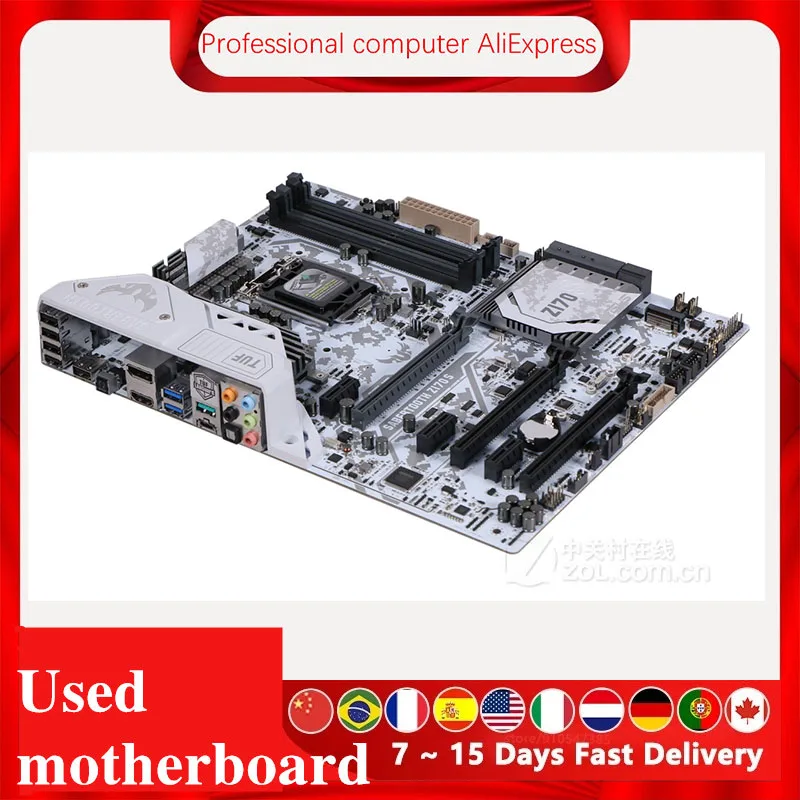 For Asus SABERTOOTH Z170 S Original Used Desktop Intel Z170 Z170M DDR4 Motherboard LGA 1151  i7/i5/i3 USB3.0 SATA3