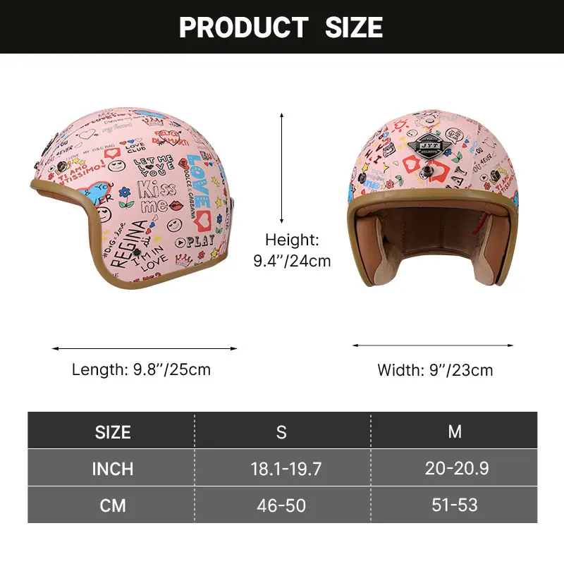 Motorcycle Open Face Helmets for Children Kids Helmet Cartoon Bear Safty Comfortable DOT Approved Four Seasons Bike Scooter