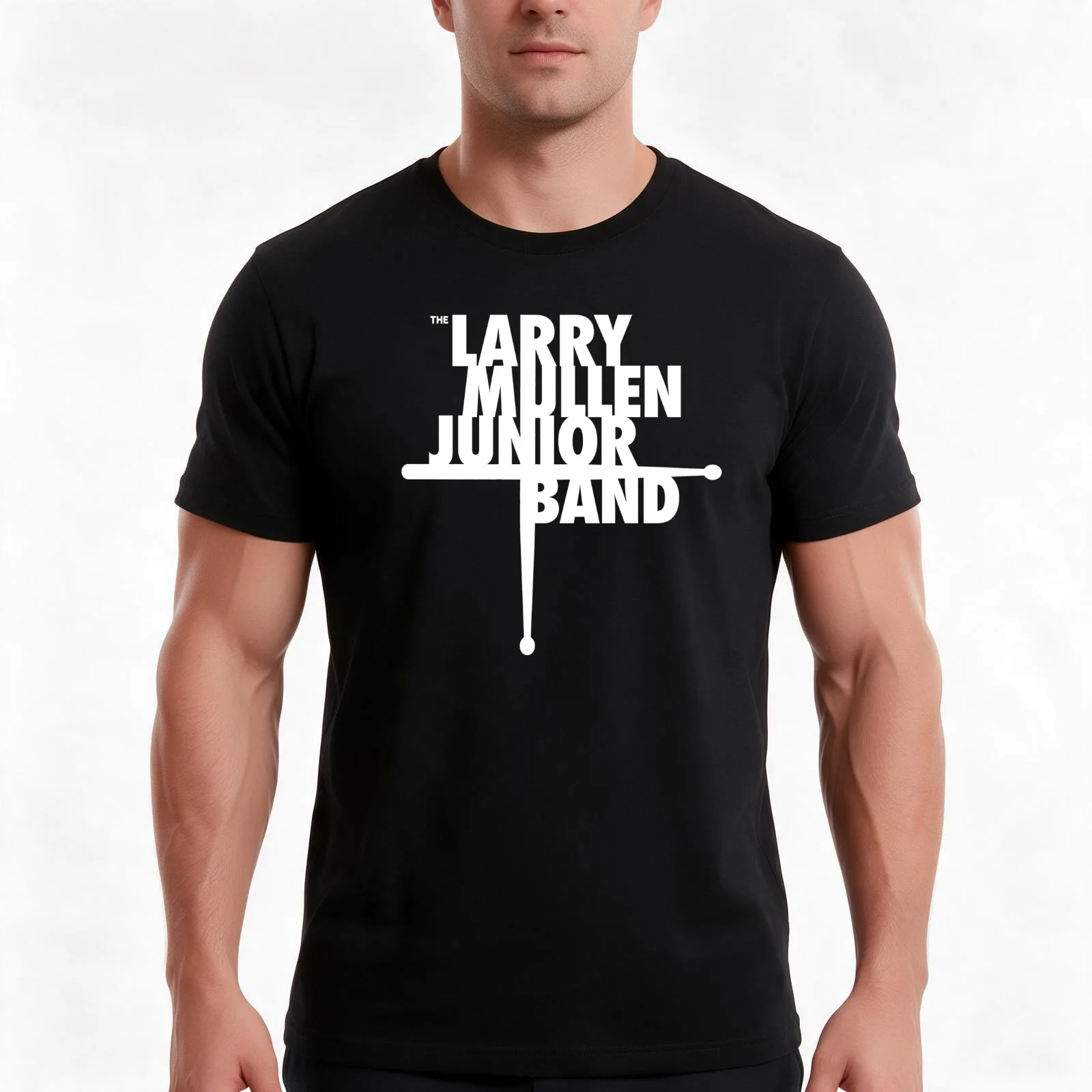 The Larry Mullen Jr. Band T-Shirt, Summer Casual Cotton Tee, Oversized Streetwear Tops, Vintage Graphic Print, Unisex Men Women