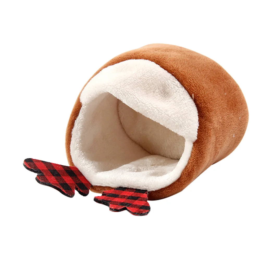 

Pet Warm Mini Hamster Sleeping House Small Animal Cozy Burrow Bed For Couch Floor Car Portable Nest Pet Sleep Bed Hamster Nest