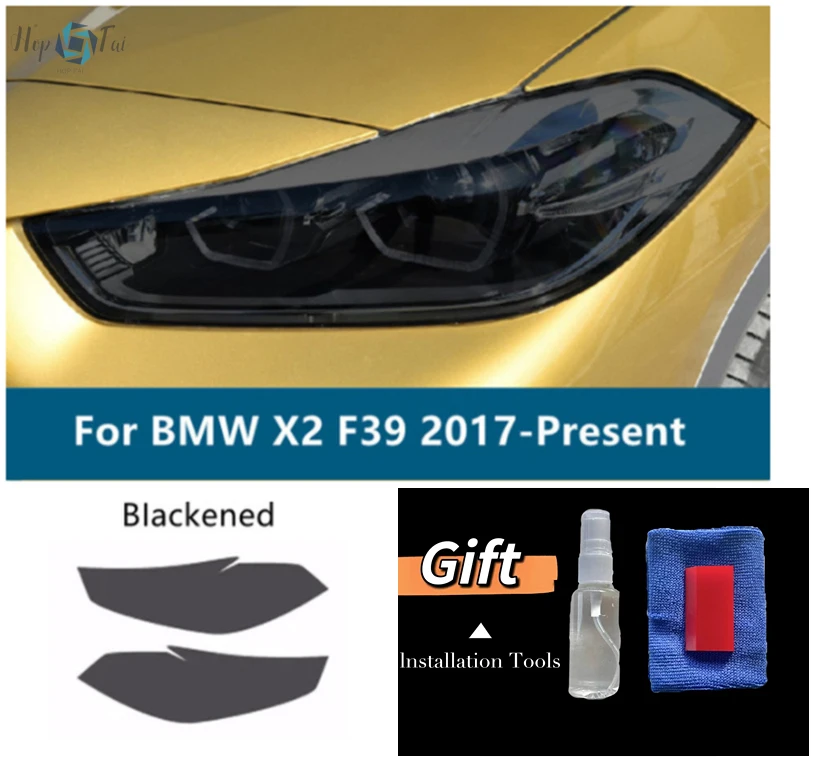 

Car Headlight Tint For BMW X2 F39 2017-Present Smoke Black Protective Film Vinyl Protection Clear TPU Sticker Accessories