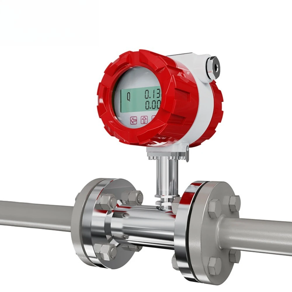 Turbine Flow Meter Intelligent Liquid Flow Counter Support Quantitative Control For Water Oil Industrial Pipeline Detecting