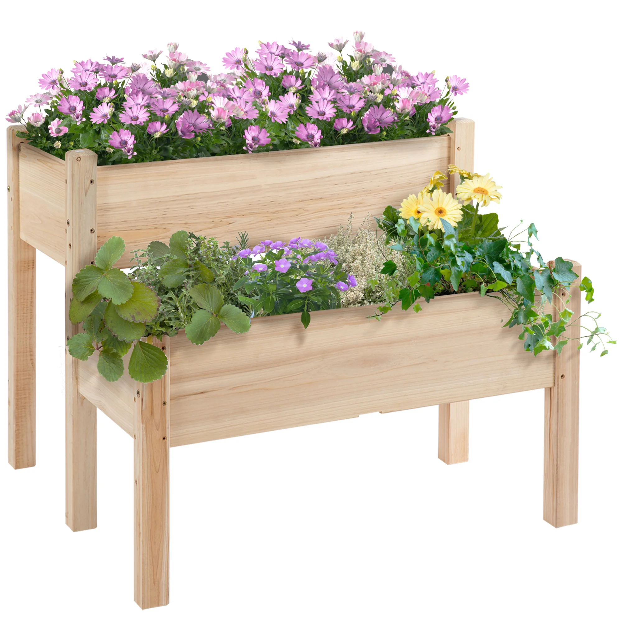 Mesa De Cultivo Urbana De Madera De 2 Niveles, 86X85X72 Cm, Madera Natural — -42%, 106.06€ Coupon, from 143.98€ – 42% descuento – €143.98