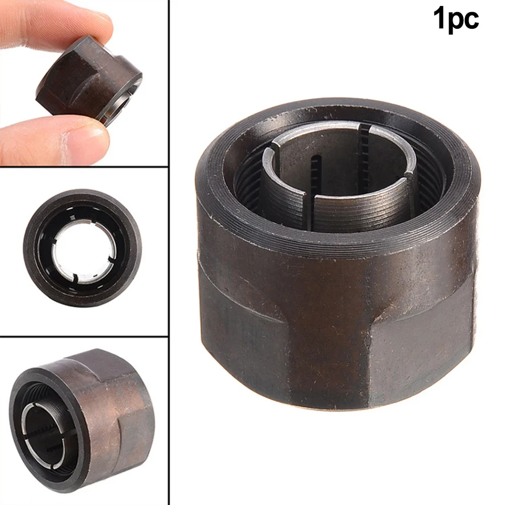 1 Pc Plunge Router Collet Nut Chuck 12.5mm Metal Parts For 3612 22.5*27mm Trimming Machine Woodworking Tools Accessories