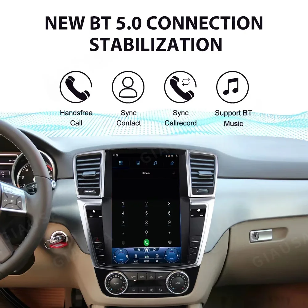 

Автомагнитола JY 12.1 дюйма для Mercedes-Benz ML W166 GL X166 ML300 ML350 ML400 ML550 GL350 GL400 2012-2015 с Carplay и Android 13