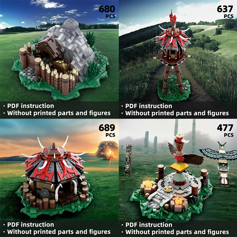 

Special offer tribal village building blocks - Warcraff！diy and match the tribal base in your heart to build your own tribe