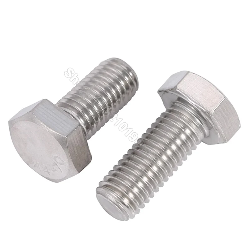 

5-30pcs M3 M4 M5 M6 External Hex Hexagon Head Screws with Full Thread 316 Stainless Steel Hexagon Head Bolt DIN933 Length8-150mm