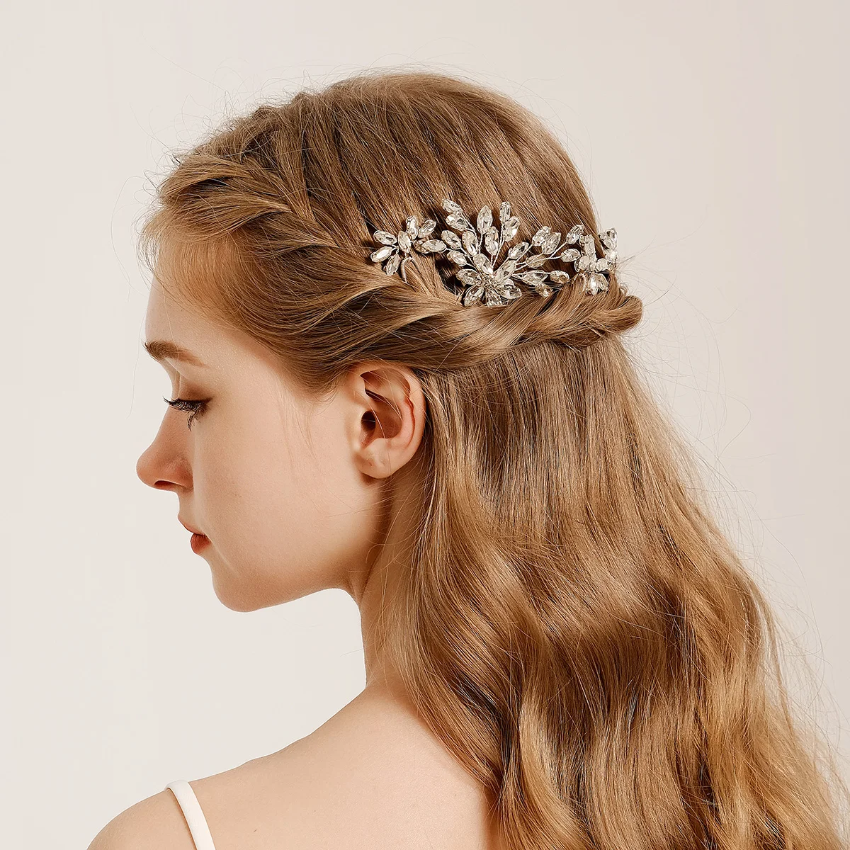 Crystal Hair Bridal Hairpins Accessories U-shaped Rhinestone Hair Jewelry Popular Handmade Wedding Hair Cilp And Hair Comb