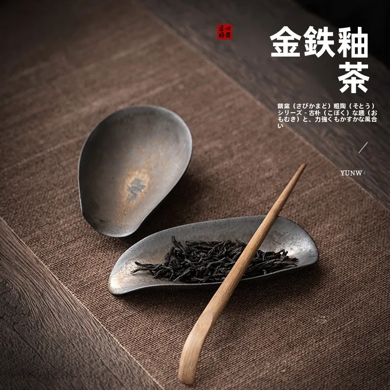 Luxury Cerc Tea Set Tea Ceremony Accories Gold Plated Lotus Tea Spoon Tea Spoon Tea Brewing Tools And Accories Kung ...