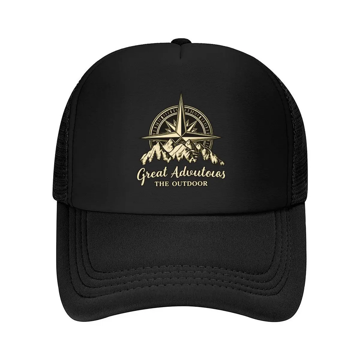 Great Adventures The Outdoor Mountain Compass Mesh Baseball Cap Hip Hop
