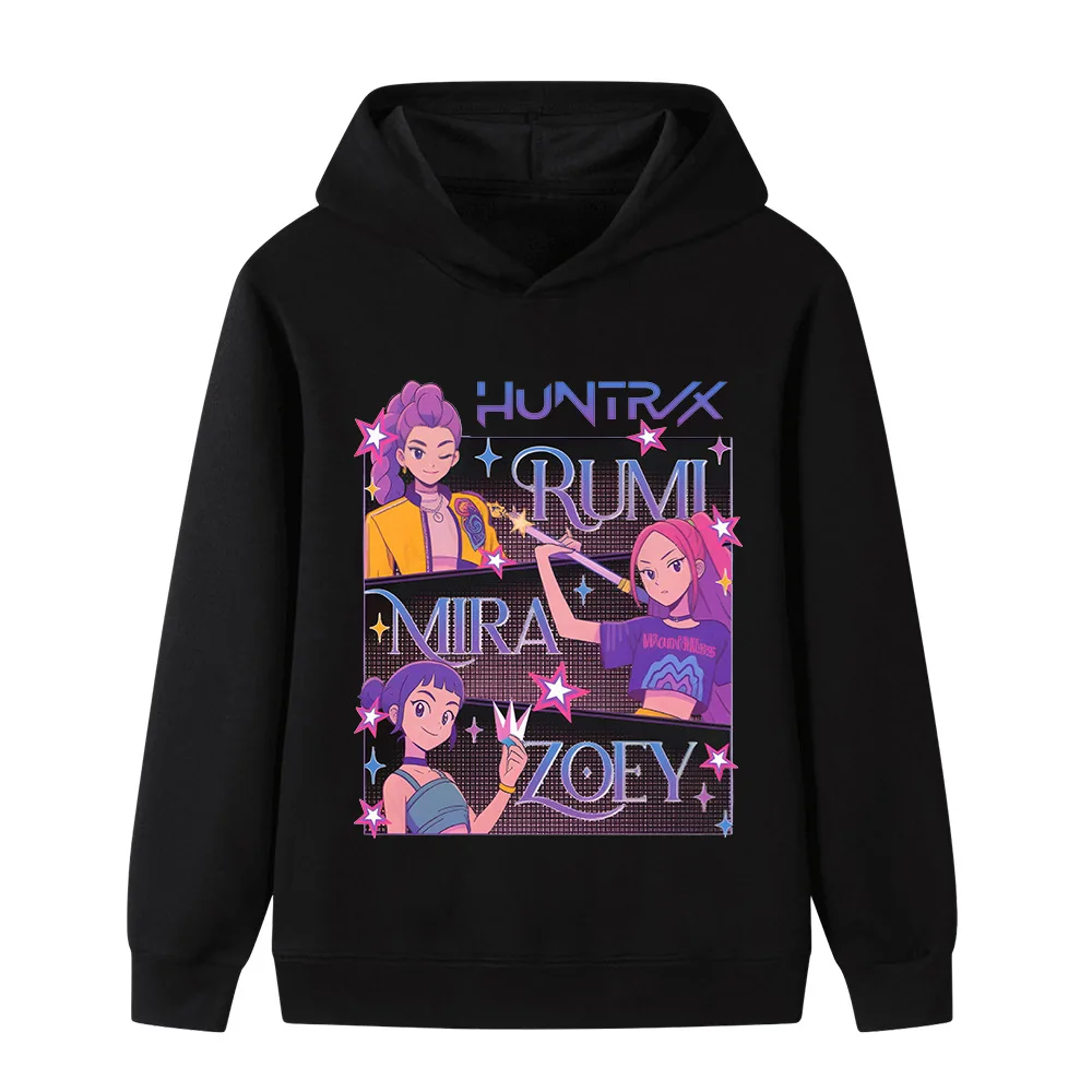 

Kpop Devil Hunter модная корейская волнистая одежда для мальчиков и девочек уличная теплая детская одежда в стиле Харадзюку на осень и зиму