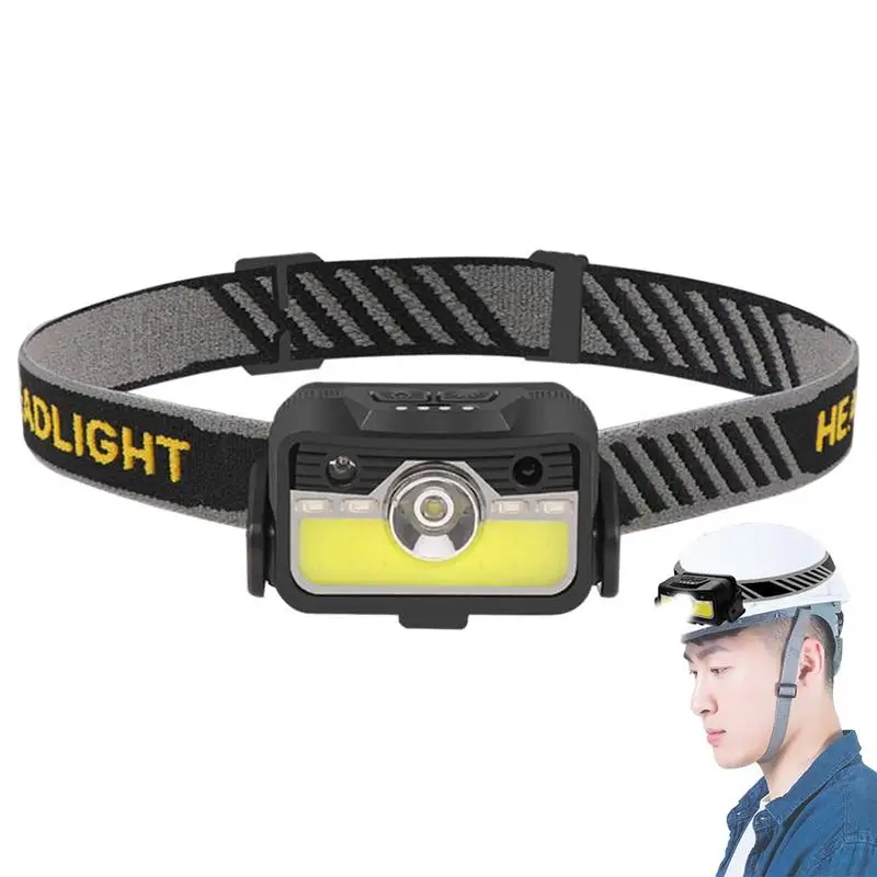 

Sensor Headlamp 6 Modes Waterproof Charging Headlight Waterproof Charging Headlight Bright Head Lights Portable Running Headlamp