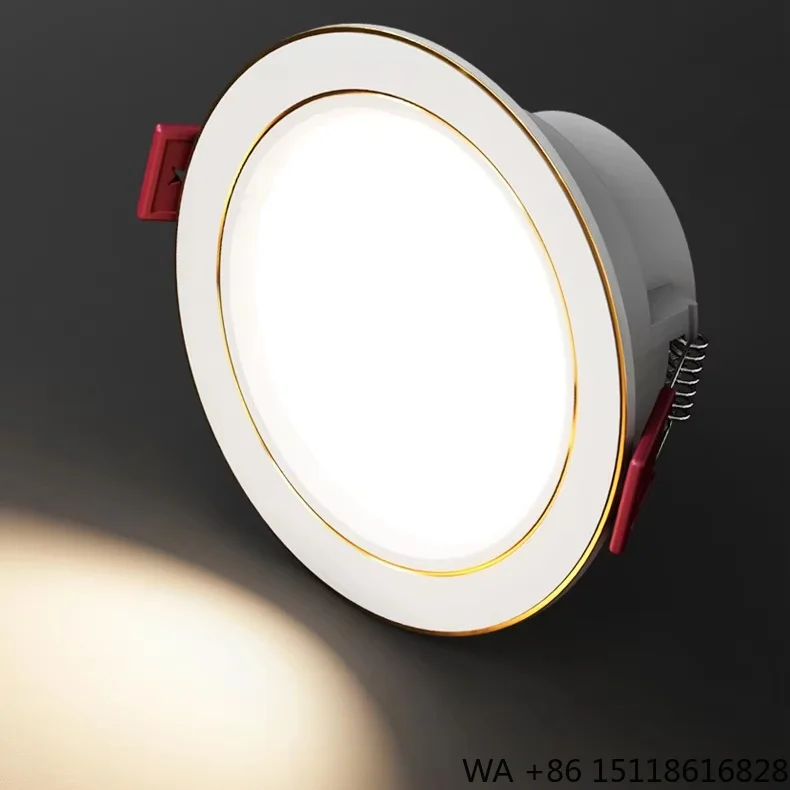 New Indoor Decor Three Color Ceiling Lamp Recessed Aluminum Indoor Dimmable Led Spot Light Downlight